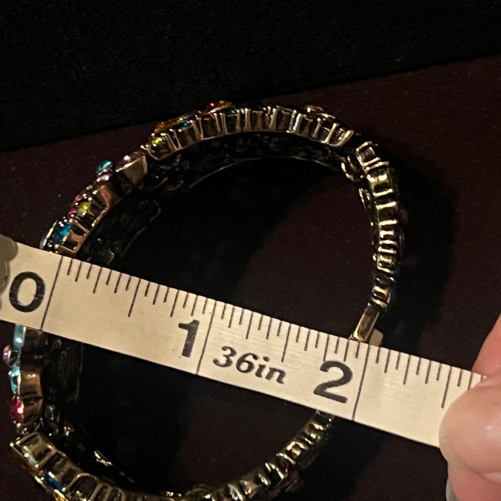 HEIDI DAUS "Fantasy In Florals" Swarovski Crystals Bracelet sz M/L NIB - Picture 8 of 9